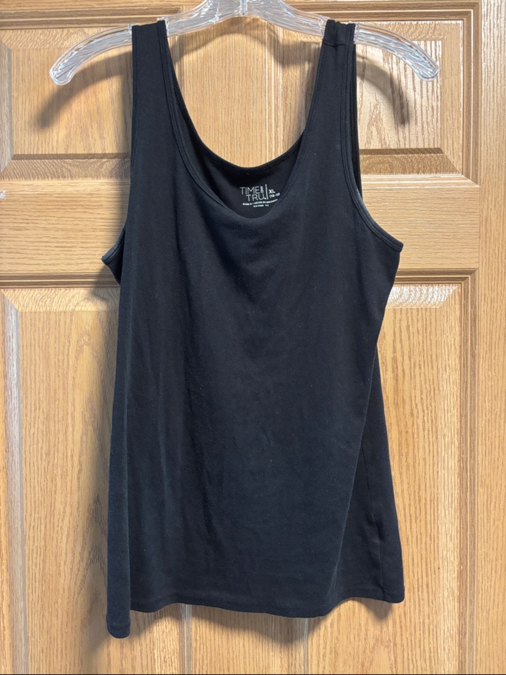 Time and Tru Black Scoop Neck Tank
